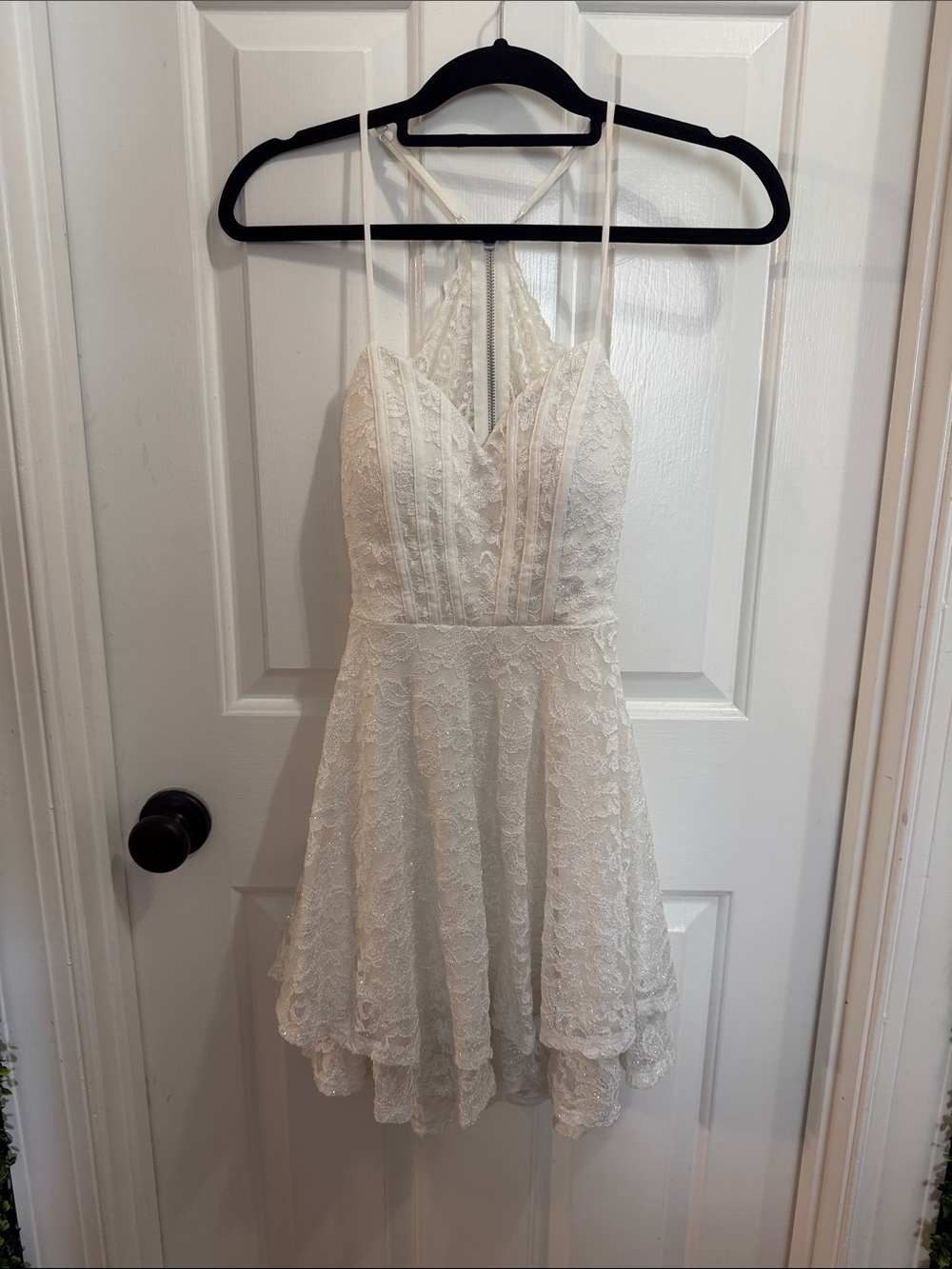 Honey and Rosie White Lace Mini Dress